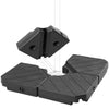 180lbs FRUITEAM 4-Piece Cantilever Patio Umbrella Base, Grain of wood Black