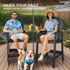 Tall-Adirondack-Chairs-Set of 2, Modern Bar-Height Patio Chairs with Removable Connecting Tray