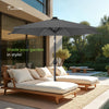 FRUITEAM Meteor Light Patio Market Umbrella, 7.5FT Table Umbrella with High-Strength Frame & Solar LED Lights, All-Weather UV Protection Sun Shade for Poolside, Garden, Backyard