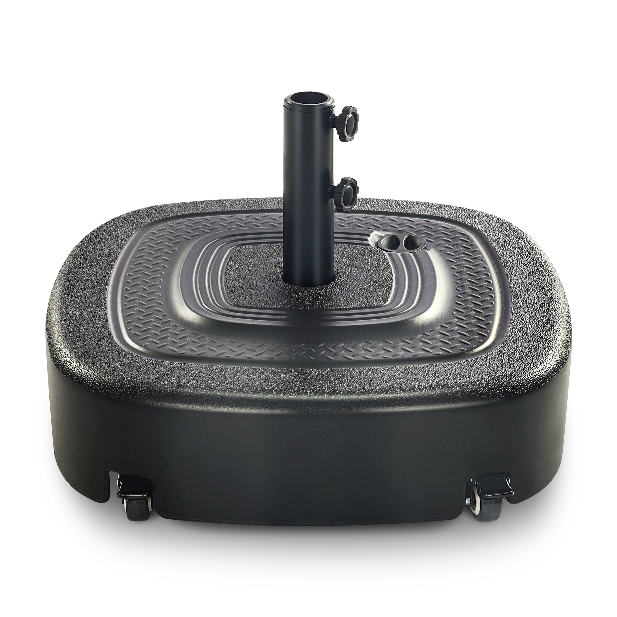 154lbs Fillable Rolling Mobile Umbrella Base with 4 Wheels (2 Locks)