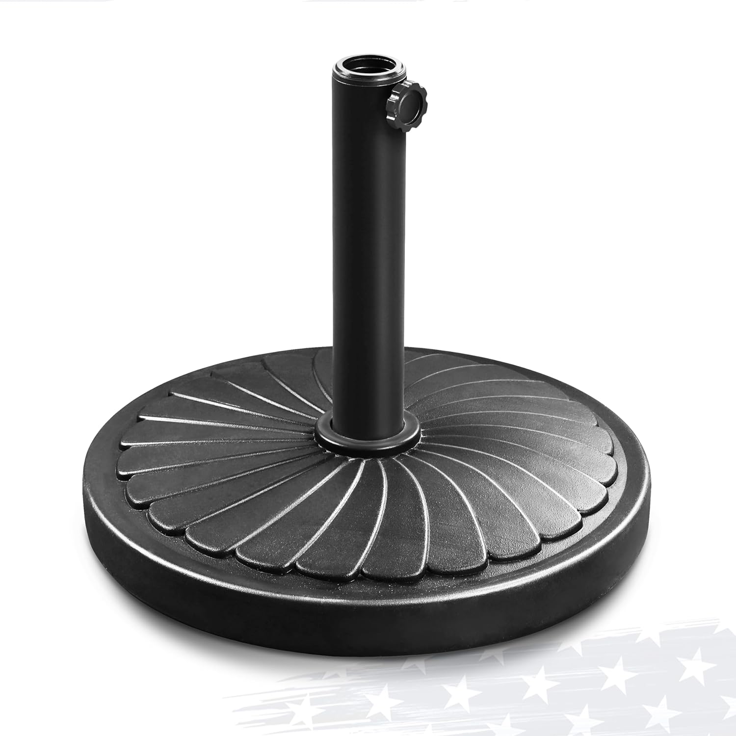 24lbs FRUITEAM Prefilled 17inch Patio Umbrella Base, Fan