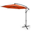 10ft FRUITEAM Offset Hanging Patio Umbrella, Orange