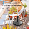 FRUITEAM Prefilled 19inch Patio Umbrella Base, Flower Decorative Pattern