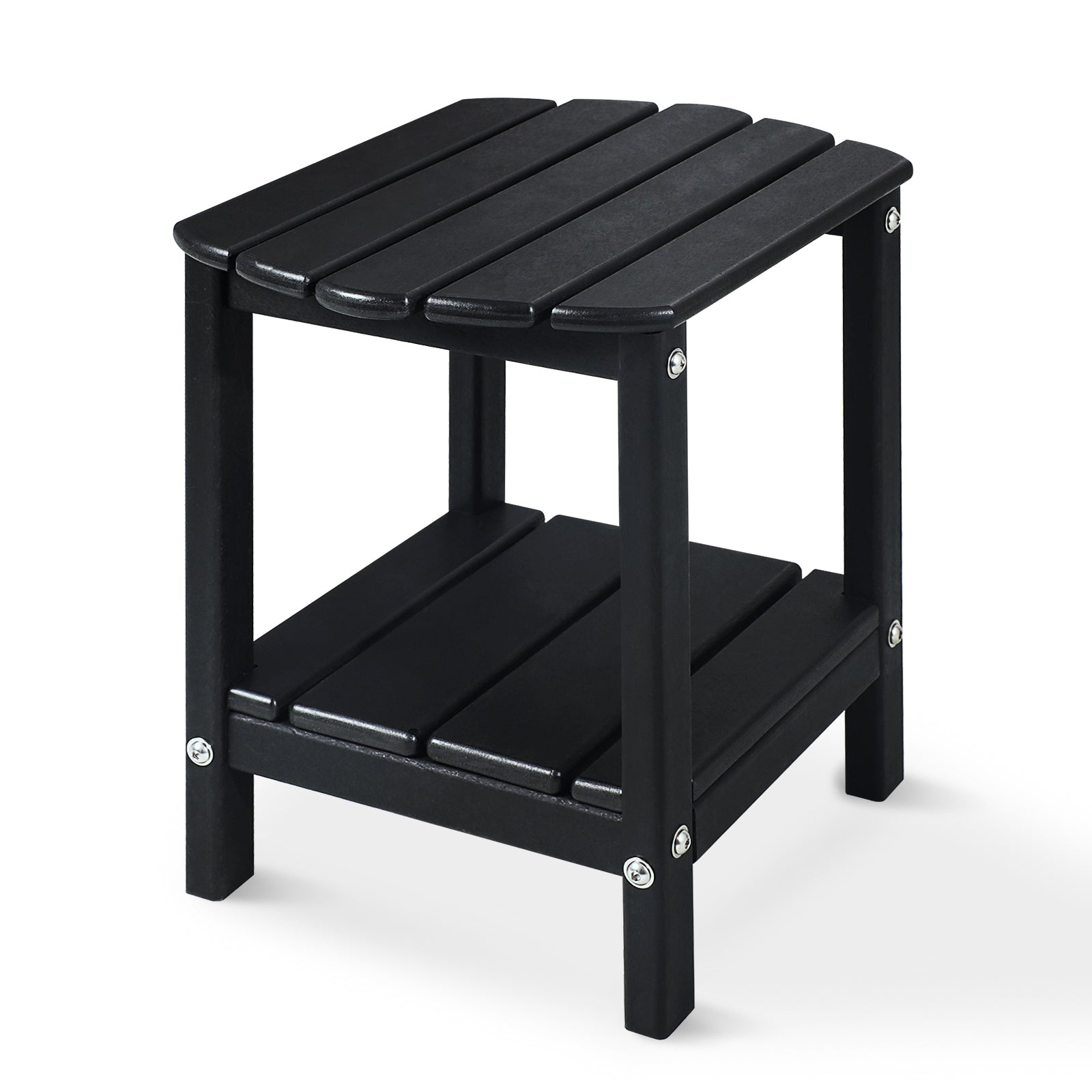 FRUITEAM Adirondack Table Outdoor Side Table 2-Layer, Easy Maintenance Poly Lumber Patio Table