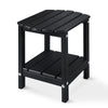 FRUITEAM Adirondack Table Outdoor Side Table 2-Layer, Easy Maintenance Poly Lumber Patio Table