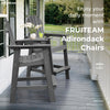 Tall-Adirondack-Chairs-Set of 2, Modern Bar-Height Patio Chairs with Removable Connecting Tray