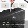 155lbs FRUITEAM Fillable Mobile Umbrella Base with 4 Wheels