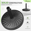 24lbs FRUITEAM Prefilled 17inch Patio Umbrella Base, Fan