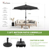 FRUITEAM Meteor Light Patio Market Umbrella, 7.5FT Table Umbrella with High-Strength Frame & Solar LED Lights, All-Weather UV Protection Sun Shade for Poolside, Garden, Backyard