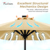 7.5FT FRUITEAM Patio Market Umbrella Meteor Light