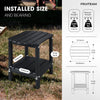 FRUITEAM Adirondack Table Outdoor Side Table 2-Layer, Easy Maintenance Poly Lumber Patio Table
