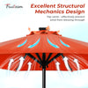 7.5FT FRUITEAM Patio Market Umbrella Meteor Light