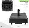 155lbs FRUITEAM Fillable Mobile Umbrella Base with 4 Wheels