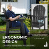 Tall-Adirondack-Chairs-Set of 2, Modern Bar-Height Patio Chairs with Removable Connecting Tray