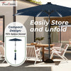 7.5FT FRUITEAM Patio Market Umbrella Meteor Light
