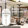 7.5FT FRUITEAM Patio Market Umbrella Meteor Light