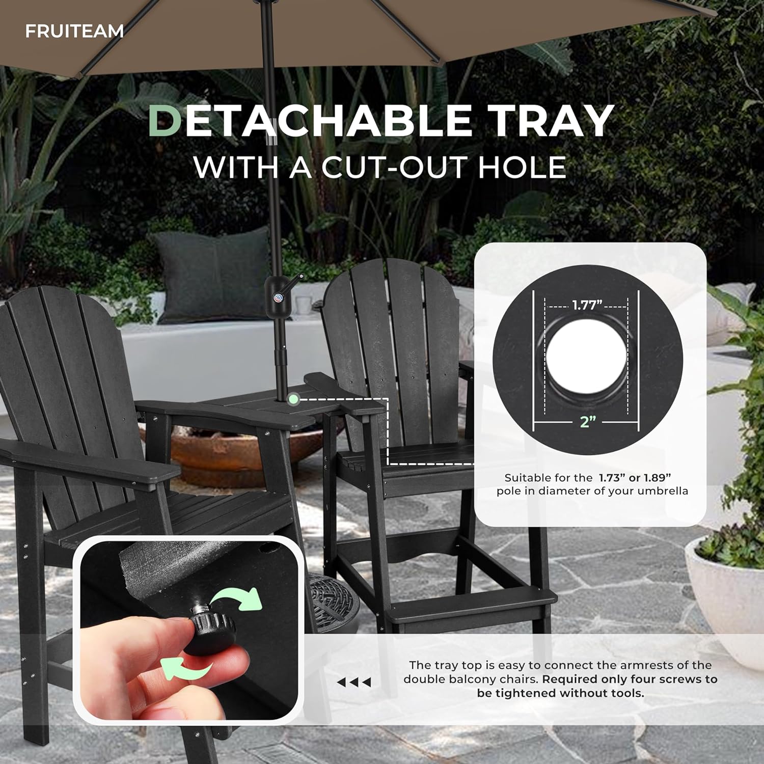 FRUITEAM Adirondack Table