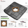 183.6lbs FRUITEAM 4Pcs Cantilever Patio Umbrella Base, Brick Pattern Black