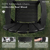 Tall-Adirondack-Chairs-Set of 2, Modern Bar-Height Patio Chairs with Removable Connecting Tray