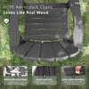 Tall-Adirondack-Chairs-Set of 2, Modern Bar-Height Patio Chairs with Removable Connecting Tray