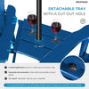 Tall-Adirondack-Chairs-Set of 2, Modern Bar-Height Patio Chairs with Removable Connecting Tray