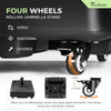 155lbs FRUITEAM Fillable Mobile Umbrella Base with 4 Wheels
