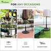 FRUITEAM Prefilled 19inch Patio Umbrella Base, Flower Decorative Pattern