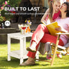 FRUITEAM Adirondack Table Outdoor Side Table 2-Layer, Easy Maintenance Poly Lumber Patio Table