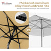 7.5FT FRUITEAM Patio Market Umbrella Meteor Light