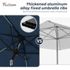 7.5FT FRUITEAM Patio Market Umbrella Meteor Light