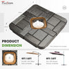 190lbs FRUITEAM 4-Pcs Cantilever Patio Umbrella Base, Brick Pattern  Brown