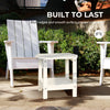 FRUITEAM Adirondack Table Outdoor Side Table 2-Layer, Easy Maintenance Poly Lumber Patio Table