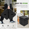 180lbs FRUITEAM 4-Piece Cantilever Patio Umbrella Base, Grain of wood Black