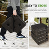 190lbs FRUITEAM 4-Pcs Cantilever Patio Umbrella Base, Brick Pattern  Brown