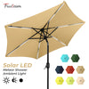 7.5FT FRUITEAM Patio Market Umbrella Meteor Light