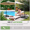 180lbs FRUITEAM 4-Piece Cantilever Patio Umbrella Stand Base, Square Black