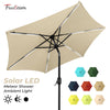 7.5FT FRUITEAM Patio Market Umbrella Meteor Light