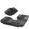 183.6lbs FRUITEAM 4Pcs Cantilever Patio Umbrella Base, Brick Pattern Black