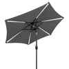 FRUITEAM Meteor Light Patio Market Umbrella, 7.5FT Table Umbrella with High-Strength Frame & Solar LED Lights, All-Weather UV Protection Sun Shade for Poolside, Garden, Backyard