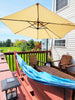 10FT FRUITEAM Offset Hanging Patio Umbrella, Beige