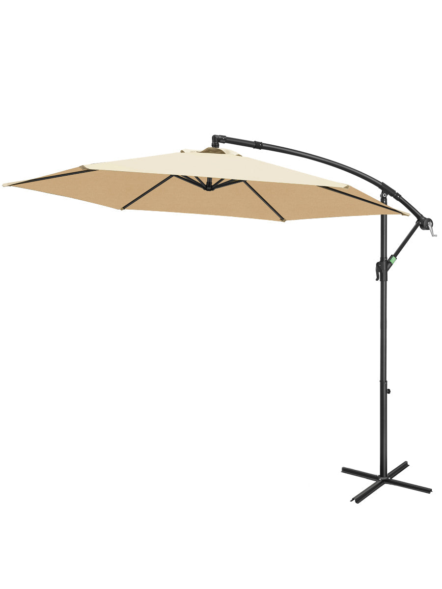 10ft FRUITEAM Offset Hanging Patio Umbrella, Navy