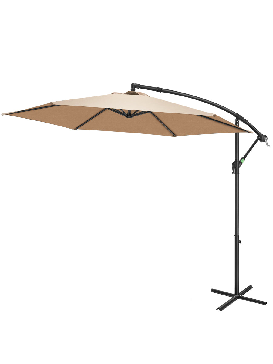 10ft FRUITEAM Offset Hanging Patio Umbrella, Navy