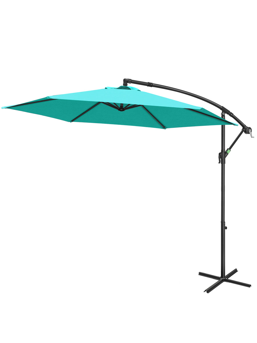 10ft FRUITEAM Offset Hanging Patio Umbrella, Navy
