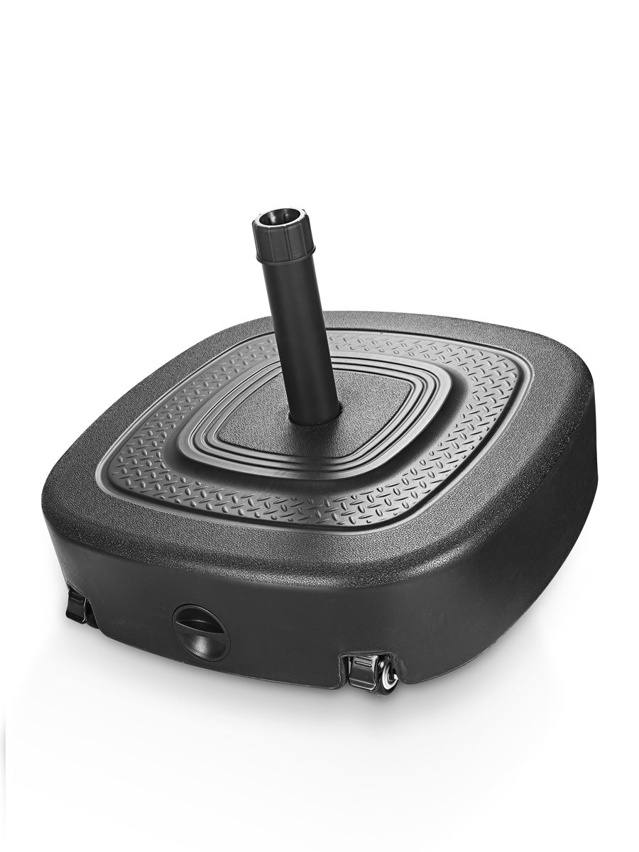 154lbs Fillable Rolling Mobile Umbrella Base with 4 Wheels (2 Locks)