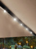 7 1/2ft FRUITEAM 24 LED Lighted Solar Umbrella, Beige
