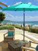 7.5FT FRUITEAM  Solar LED Umbrella, Turquoise