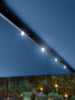 7 1/2ft FRUITEAM 24 LED Lighted Solar Umbrella, Azure