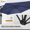 10ft FRUITEAM Offset Hanging Patio Umbrella, Navy