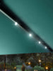 7.5FT FRUITEAM  Solar LED Umbrella, Turquoise