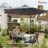 10ft Offset Hanging Umbrella, Patio Cantilever Umbrella, Grey